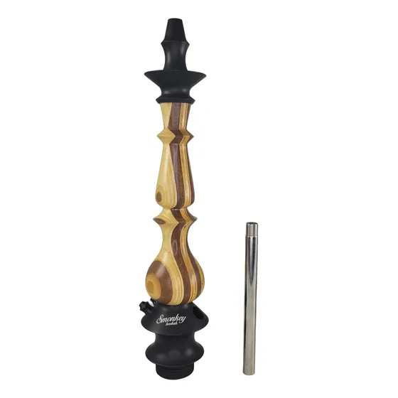 Stem Narguile Grande Smonkey Piston - Preto C Centro Madeira