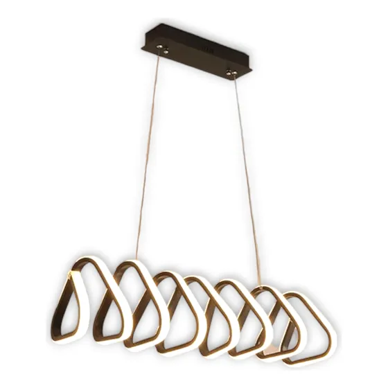 Lampara Colgante Moderna Led Negra Espiral, Comedor(col101) 