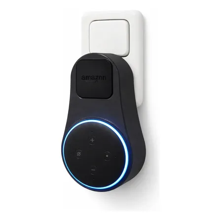 Suporte De Tomada Parede Alexa Echo Dot 3 Preto