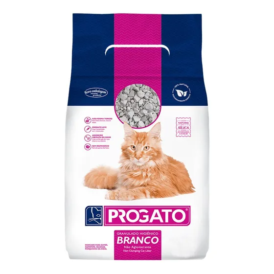Areia Para Gatos Pro Gato Tradicional Branca Gatos 3,6kg