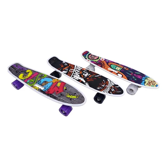 Patineta Mediana De Fibra, Con Luces Para Niños