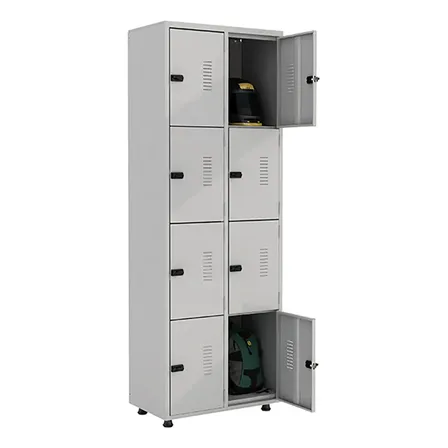 Armário Roupeiro Aço 8 Portas Academia Guarda Volume Ea702 C