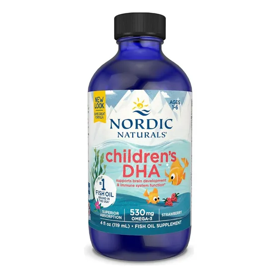 Nordic Naturals Children's Dha Ácidos Grasos Omega 3 Líquido Para Niños Sabor Frutilla
