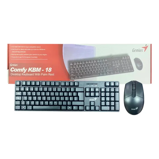 Combo Teclado Y Mouse Genius Comfy Kbm 18 Alambrico Usb 