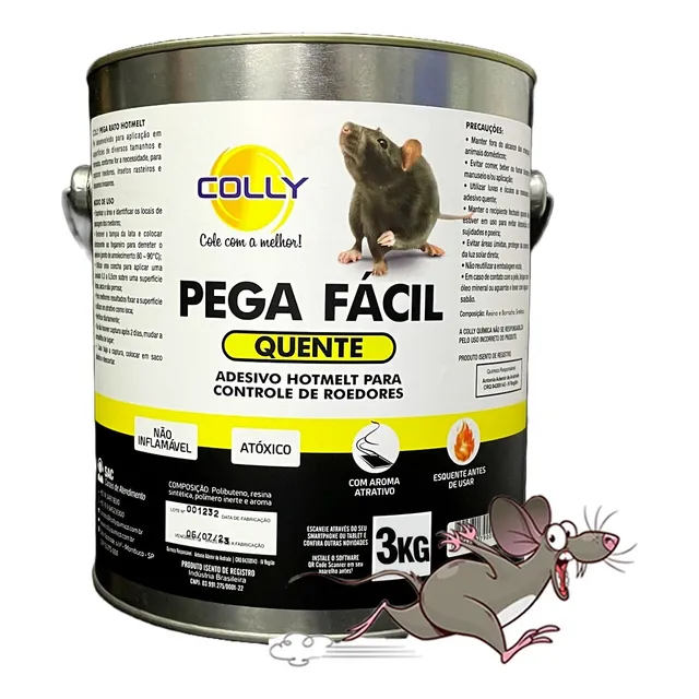 Cola Pega Rato Quente - 3 Kg - Captura De Roedores