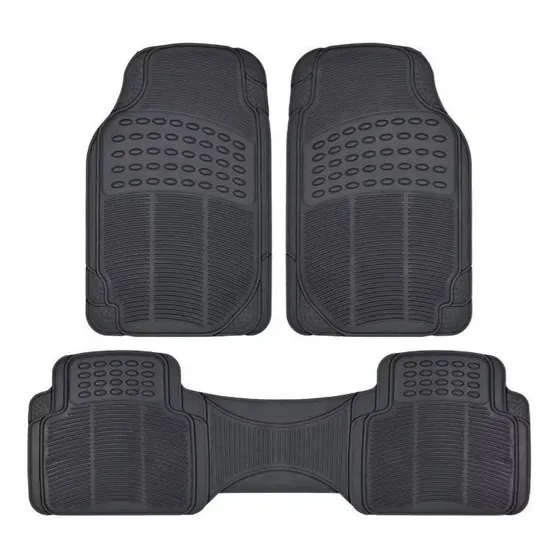 Cubre Alfombra Goma Pesada Universal 3 Piezas Auto Camioneta