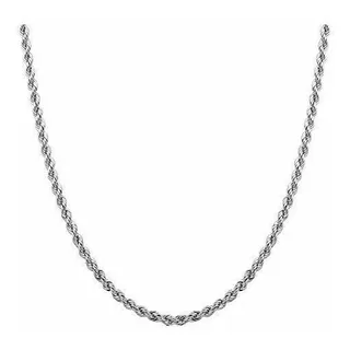Collar Cadena De Plata Con Diamantes 2mm - Italia Collar Cadena De Plata Con Diamantes 2mm - Italia