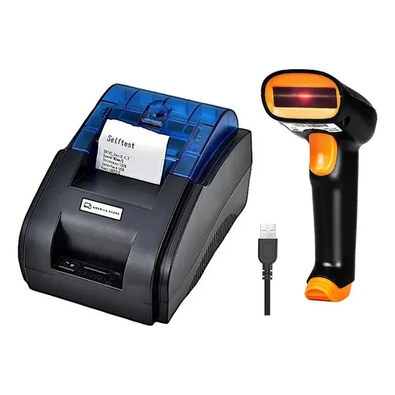 Combo Impresora Térmica De 58mm + Lector De Codigo De Barras