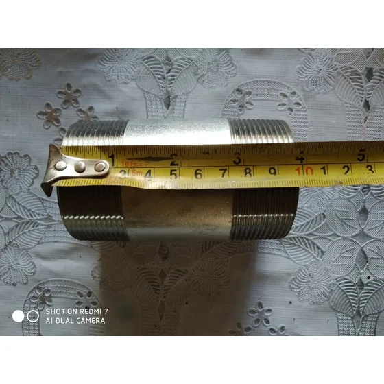 Niple De 2 Pulgadas ×10 Centímetros De Largo Galvanizado