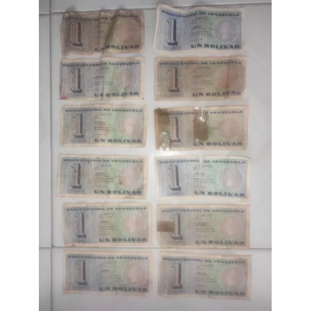 Billetes De 1 Bolivar Tinoquito Serie A Y B Año 1989 Lote 12