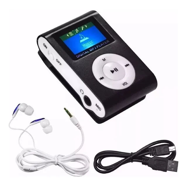 Reproductor Mp3 Metalico Con Display Ranura Sd Retro Colores
