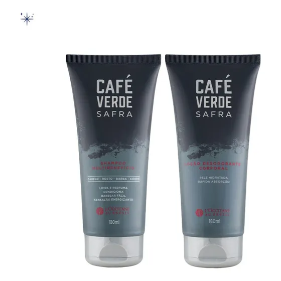 Kit Shampoo E Loção Desodorante Café Verde Safra 180 Ml