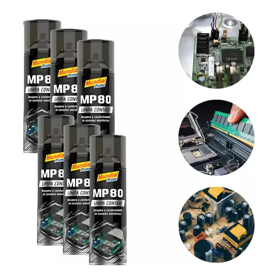 Spray Limpa Conectores Elétricos Automotivos C/ 6
