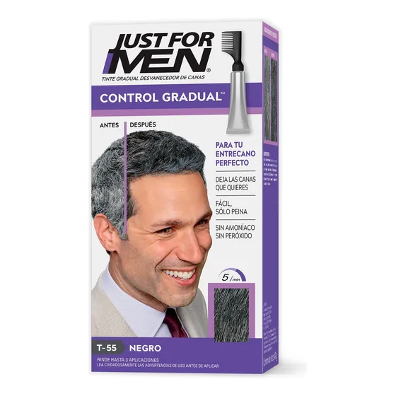 Tinte De Cabello Just For Men Control Gradual Negro 40g