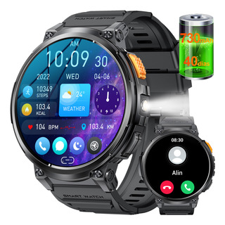 Reloj Inteligente Hombre Militar Linterna Llamada Smartwatch Reloj Inteligente Hombre Militar Linterna Llamada Smartwatch