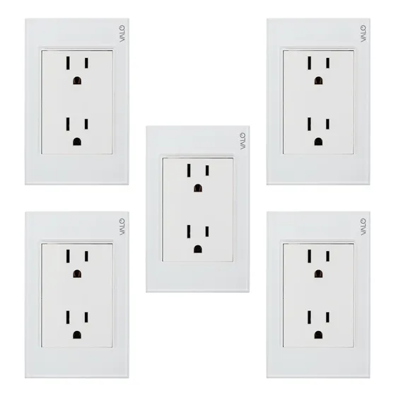 Kit 5 Pz Placa Valo Contacto Duplex Cristal / Templado