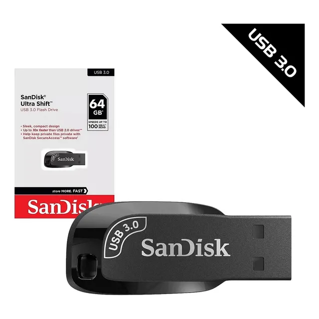 Kit Pack 10 Memoria Sandisk Ultra Shift Sdcz410 64gb Usb 3.0
