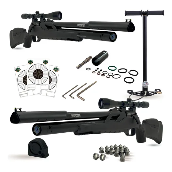 Rifle Pcp Fox Predator Cal 5,5 / 6,35 + Inflador + Mira 