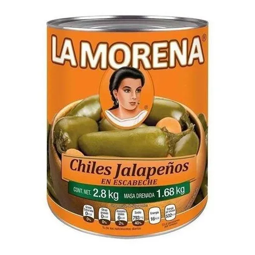Chiles Jalapeños En Escabeche La Morena 3 Latas De 2.8 Kg
