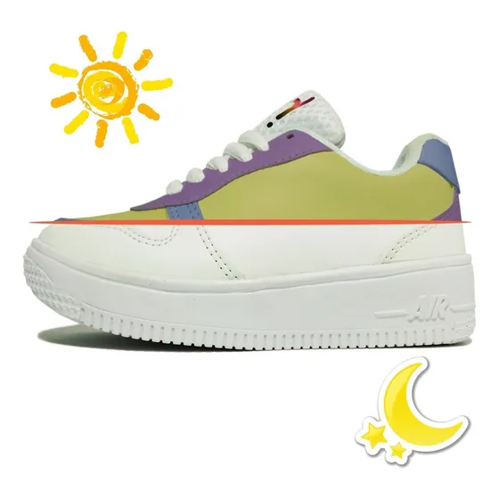 Tenis 18/21 Uv Change Reactive Camaleon Cambia Color Sol