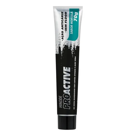 Pasta De Dientes Hinode Proactive carbón activado Negro 70g En Gel Sin Gluten | Cuotas sin interés