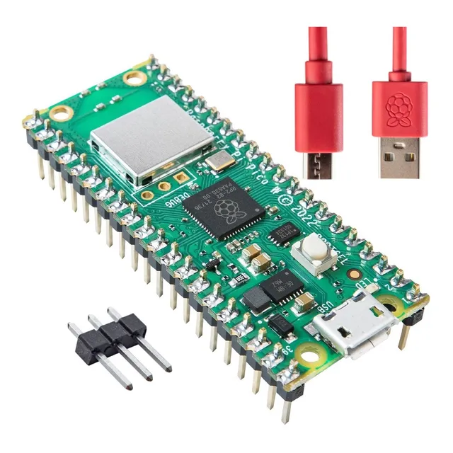 Kit Raspberry Pi Pico W Rp2040 Wifi Header Cable Usb Oficial