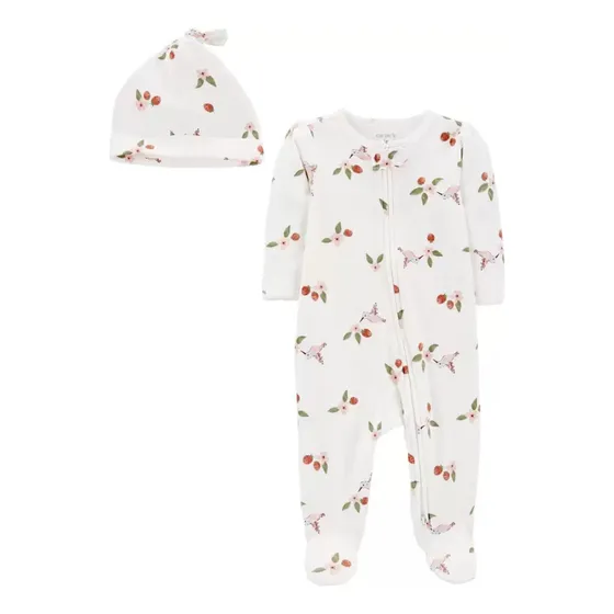 Pijama Con Gorro Pajaritos Y Flores 1n677810 Carter's