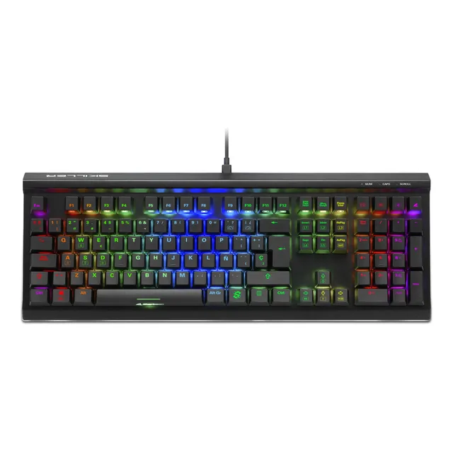 Teclado Mecánico Sgk60 S4 Negro Hot Swap Red Switch Sharkoon Negro Español Latinoamérica