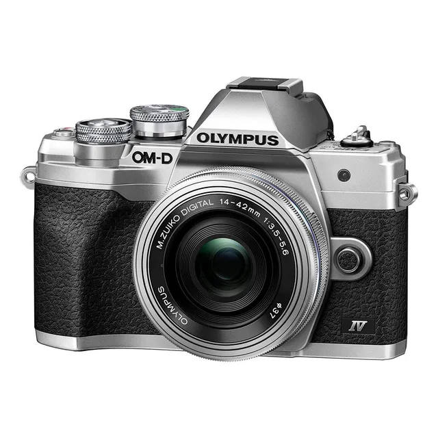 Cámara Olympus Om-d E-m10 Mark Iv Plateada Con Lente De 14-4