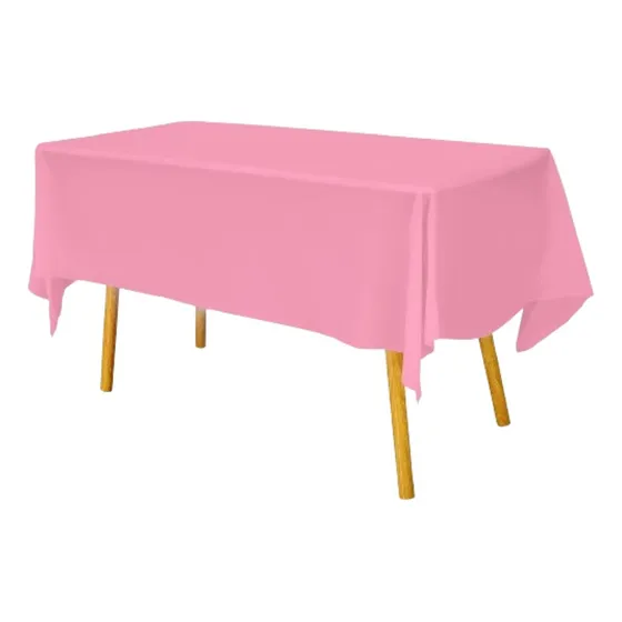 Mantel Rosa Tipo Tela Para Fiestas