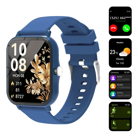 Reloj Inteligente Fitness Con Llamadas Bluetooth Azul