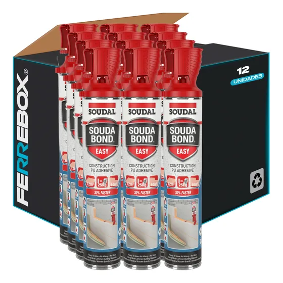 12 Uni Espuma Adhesiva Soudabond Easy Aplic 750 Ml | Soudal