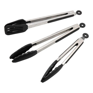 Juego De 3 Pinzas De Cocina Con Puntas De Silicona 12 Cm Juego De 3 Pinzas De Cocina Con Puntas De Silicona 12 Cm