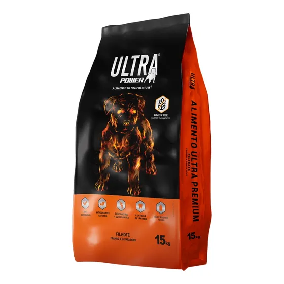 Ração Ultra Power Cães Filhote Frango E Batata Doce 15kg
