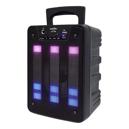 Caixa De Som Bluetooth Gts-1869, Rgb, Usb, P10 E Tf Cor Preto Caixa De Som Bluetooth Gts-1869, Rgb, Usb, P10 E Tf Cor Preto
