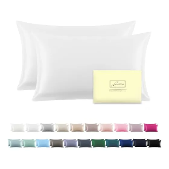 Juego De 2 Fundas De Almohada De Seda Para Cabello