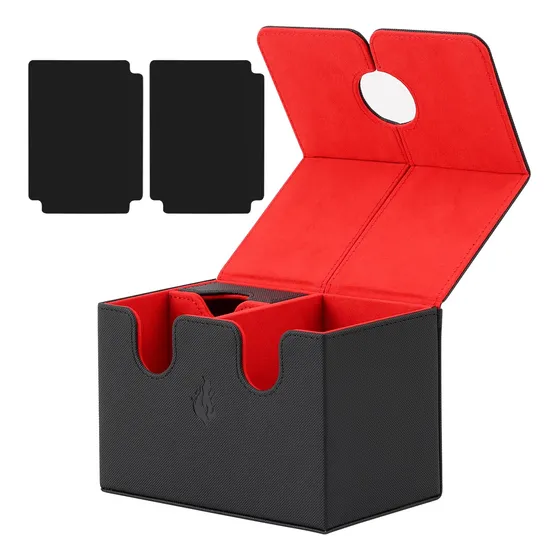 Caja De Almacenamiento De Tarjetas Coleccionables De Cuero