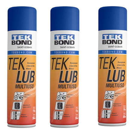 Óleo Desengripante Teklub Multiuso Spray 300ml Tekbond 3un Óleo Desengripante Teklub Multiuso Spray 300ml Tekbond 3un