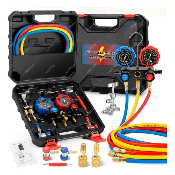 Juego Manometros Refrigeracion Manifold R22 R134a R404 R410a