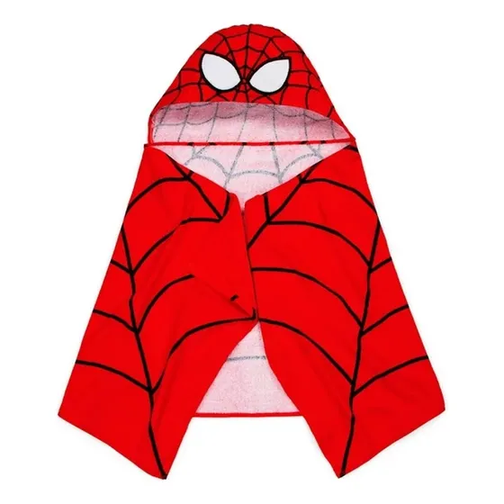 Toalla Con Capucha De Spiderman Para Niños 