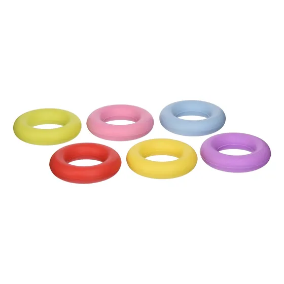Ro 6-piece Ronda Silicona Salvamantel Rojo Azul Verde Morado