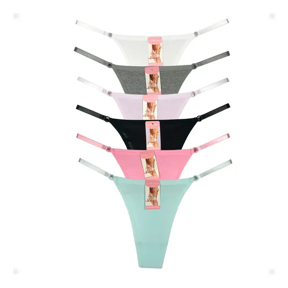 Pack X 3 Tangas De Encaje Colaless Ajustable Regulable Otec