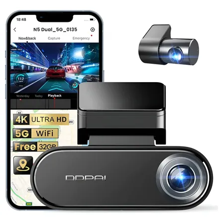 Ddpai N5 Dual Câmera Veicular Hd 4k+1080p Adas Wifi App Gps
