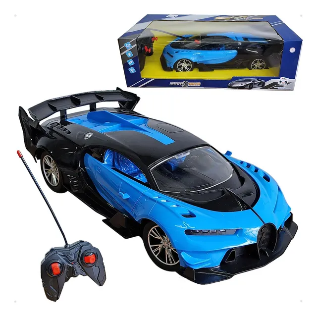 Carro Controle Remoto Brinquedo Grande 1:12 Tipo Bugatti