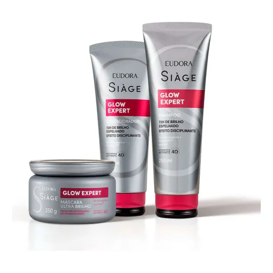 Siàge Glow Expert Shampoo + Condicionador + Máscara - Eudora
