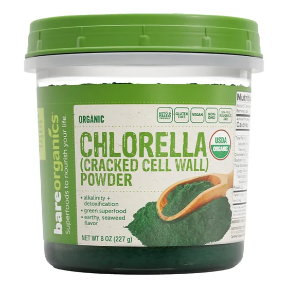 Bareorganics 12522 Chlorella En Polvo, 8 Onzas