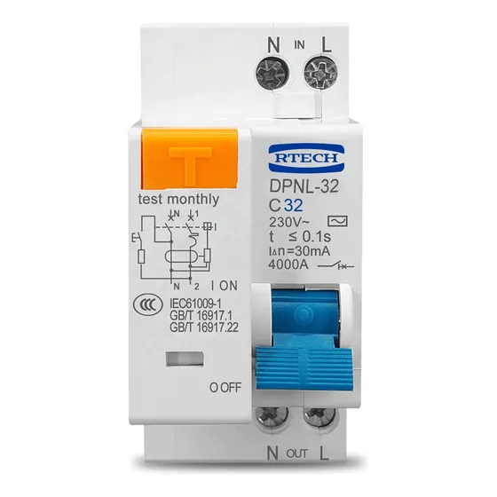 Disjuntor Dr Bipolar Fuga Diferencial Residual 2p 32a 30ma