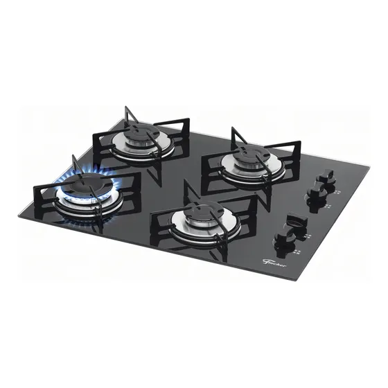 Fogão cooktop com alimentação gás - Fischer 1519-5713 cor preto - 4 queimadores
