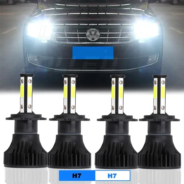 A H7 Kit De Focos Led De 4 Lados, 20000 Lm, For Volkswagen