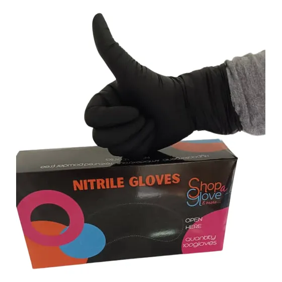 Guantes De Nitrilo Negro Xs, S, M, L Y Xl. 